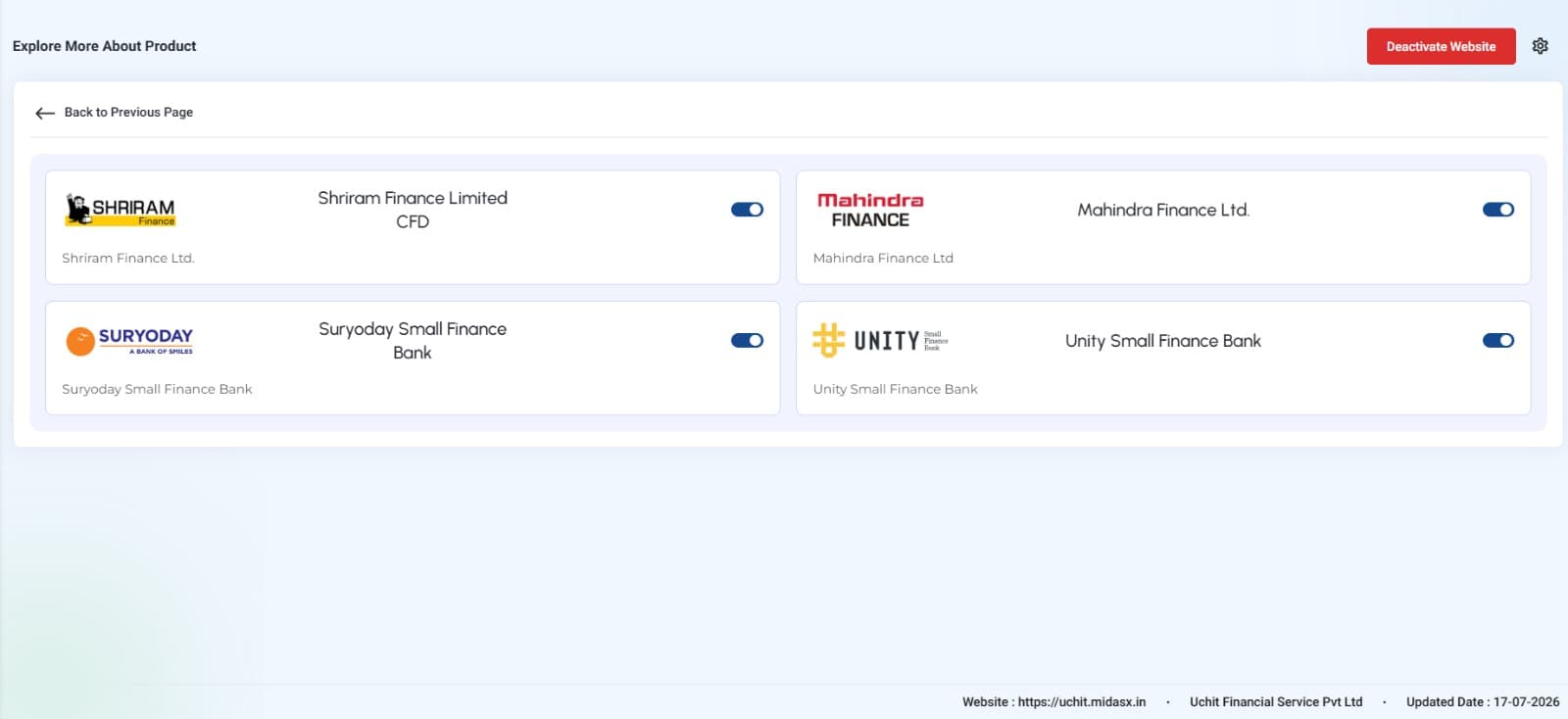 Fixed Deposits Dashboard